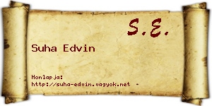 Suha Edvin névjegykártya